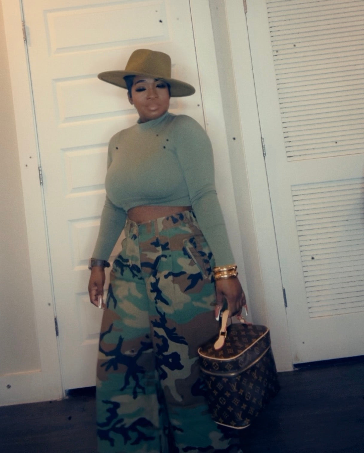 Camo Pedal Pushers(BAGGY)